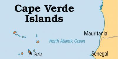 نقشه جزایر کیپ ورد آفریقا