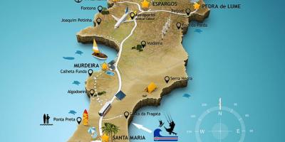 نقشه از سانتا ماریا اسکودوی کیپ ورد